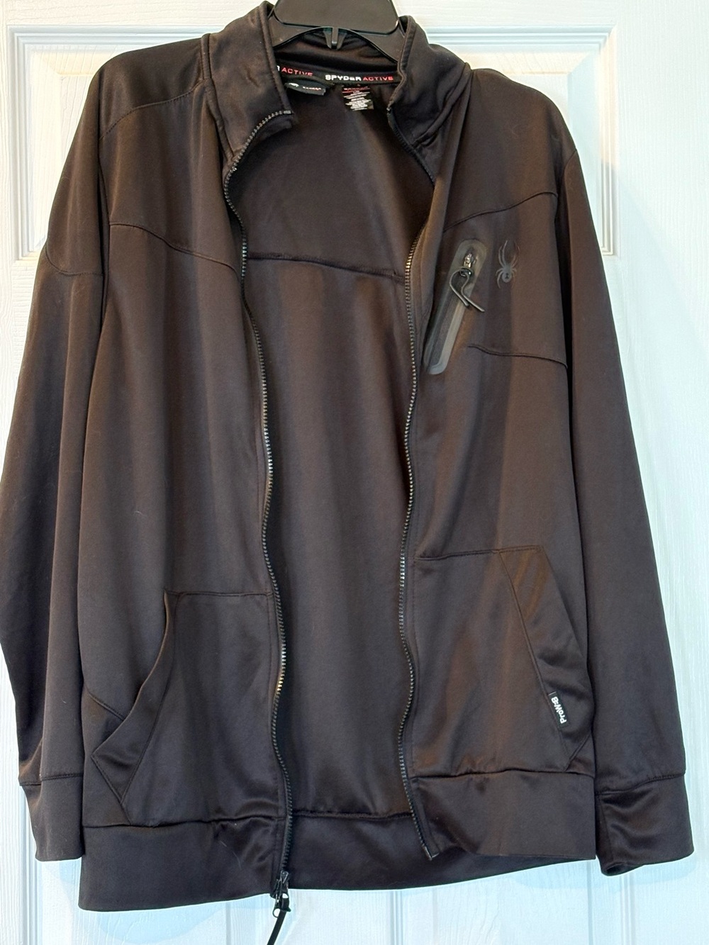 Spyder Men’s Black Full-Zip Lightweight Jacket